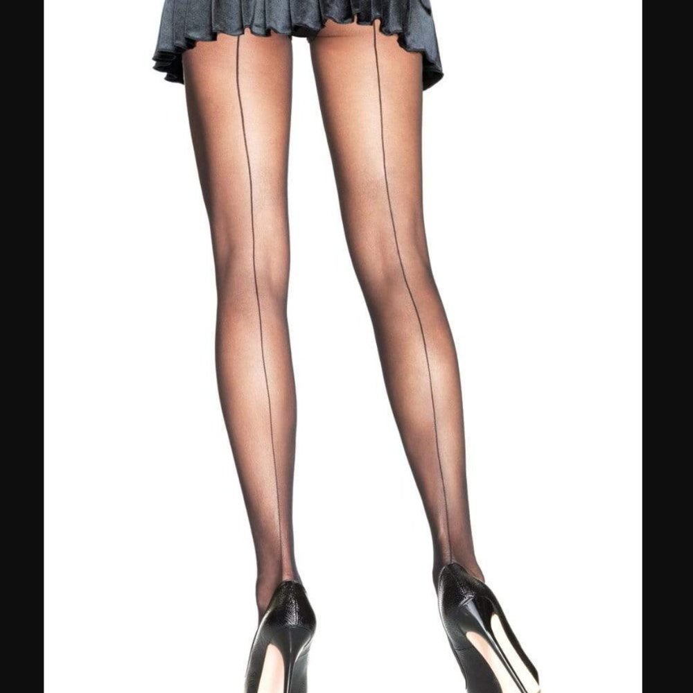 NWT Leg Avenue Sheer nylon backseam pantyhose